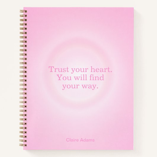 Cahier de message Aura Rose (Devant)