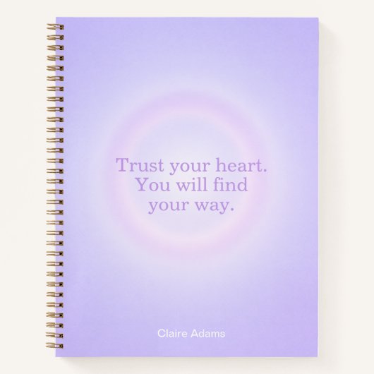 Cahier de message Aura Violet (Devant)