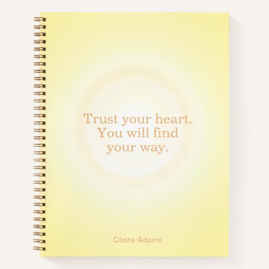 Cahier de messages Aura jaune (Devant)