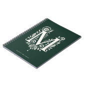 Cahier de monogramme botanique en linogravure à la (Côté gauche)