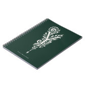 Cahier de monogramme botanique en linogravure à la (Côté gauche)