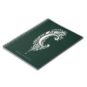 Cahier de monogramme botanique en linogravure à la (Côté gauche)