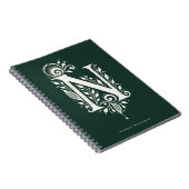 Cahier de monogramme botanique en linogravure Lett (Côté Droit)