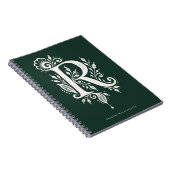 Cahier de monogramme botanique en linogravure Lett (Côté Droit)