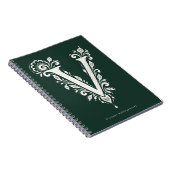 Cahier de monogramme botanique en linogravure Lett (Côté Droit)