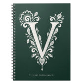 Cahier de monogramme botanique en linogravure Lett (Devant)
