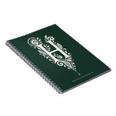 Cahier de monogramme botanique en linogravure Lett (Côté Droit)