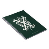 Cahier de monogramme botanique en linogravure Lett (Côté Droit)