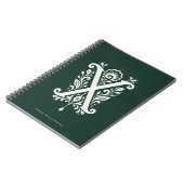 Cahier de monogramme botanique en linogravure Lett (Côté gauche)