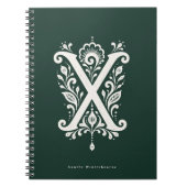 Cahier de monogramme botanique en linogravure Lett (Devant)