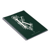 Cahier de monogramme botanique en linogravure Lett (Côté Droit)
