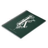 Cahier de monogramme botanique en linogravure Lett (Côté gauche)