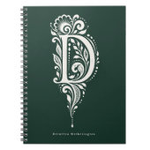 Cahier de monogramme botanique en linogravure Lett (Devant)