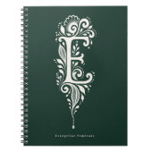 Cahier de monogramme botanique en linogravure Lett (Devant)