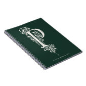 Cahier de monogramme botanique en linogravure Lett (Côté Droit)