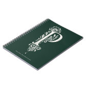 Cahier de monogramme botanique en linogravure Lett (Côté gauche)