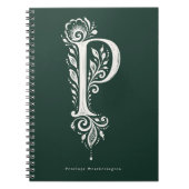 Cahier de monogramme botanique en linogravure Lett (Devant)