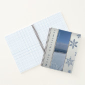 Cahier de monogramme flocons de neige de Noël (Intérieur)