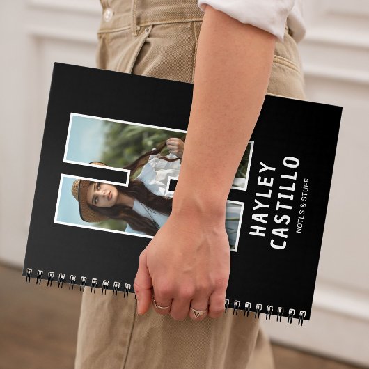 Cahier de monogramme photo initial « H » moderne