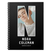 Cahier de monogramme photo initial "N" moderne (Devant)