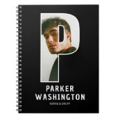 Cahier de monogramme photo initial "P" moderne (Devant)