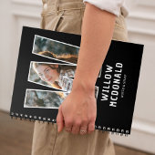 Cahier de monogramme photo initial « W » moderne
