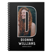 Cahier de monogramme photo initiale « D » moderne (Devant)