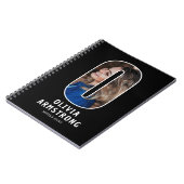 Cahier de monogramme photo initiale « O » moderne (Côté gauche)