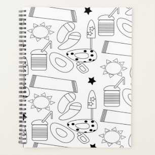 Cahier de motifs de thème de plage d'été