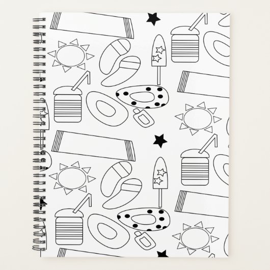 Cahier de motifs de thème de plage d'été (Devant)