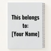 Cahier de motivation Focus Hustle Learn Repeat pou (Dos)