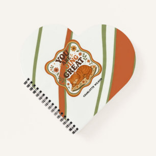 Cahier de Noël pour chat orange personnalisé