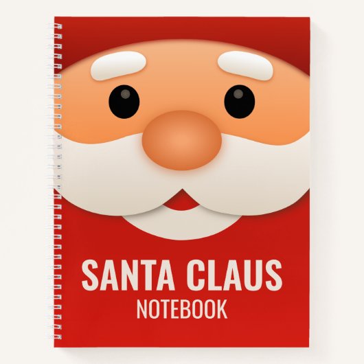 Cahier de Noël relié Santa Claus (Devant)