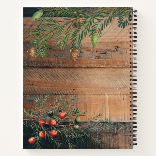 Cahier de Noël Rustique Bois Xmas (Dos)