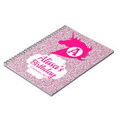Cahier de nom à monogramme Licorne Étincelle (Côté gauche)