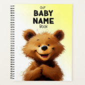 Cahier de Noms de Bébé Ourson Mignon (Devant)