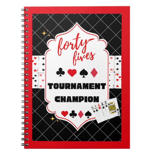 Cahier de notation de tournoi Forty Fives (Devant)