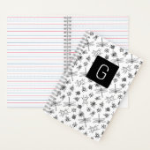 Cahier de notes à monogramme avec croquis d'insect (À l'intérieur)