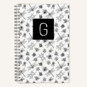 Cahier de notes à monogramme avec croquis d'insect (Recto)