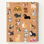 Cahier de notes à monogramme avec un motif de chie (Dos)