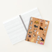 Cahier de notes à monogramme avec un motif de chie (Intérieur)