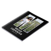 Cahier de notes à monogramme photo initial « M » m (Côté gauche)