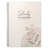 Cahier de notes à reliure spirale | Étudiant Paste (Devant)