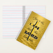 Cahier de notes à spirale dorée C'est le jour (À l'intérieur)