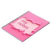 Cahier de notes à spirale trou rose (Côté gauche)