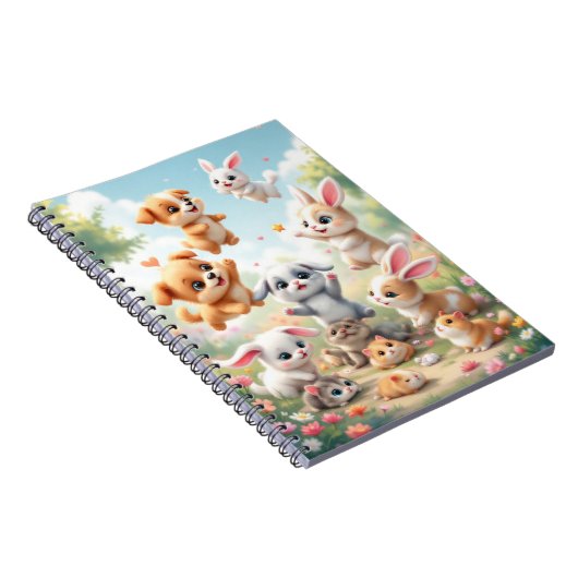 Cahier de notes Adorable Animaux Compagnons (Côté Droit)