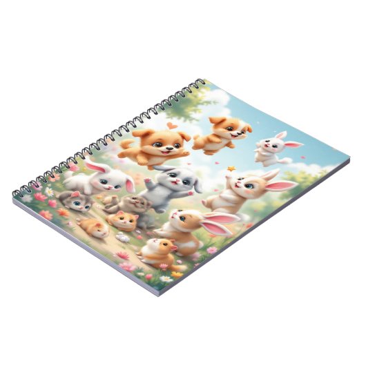 Cahier de notes Adorable Animaux Compagnons (Côté gauche)