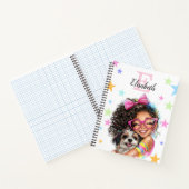 Cahier de notes avec monogramme de fille, initiale (Intérieur)