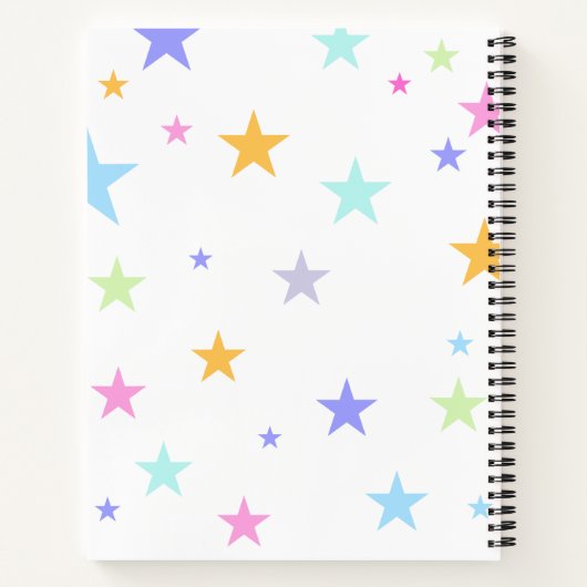 Cahier de notes avec monogramme de fille, initiale (Dos)