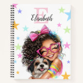 Cahier de notes avec monogramme de fille, initiale (Devant)
